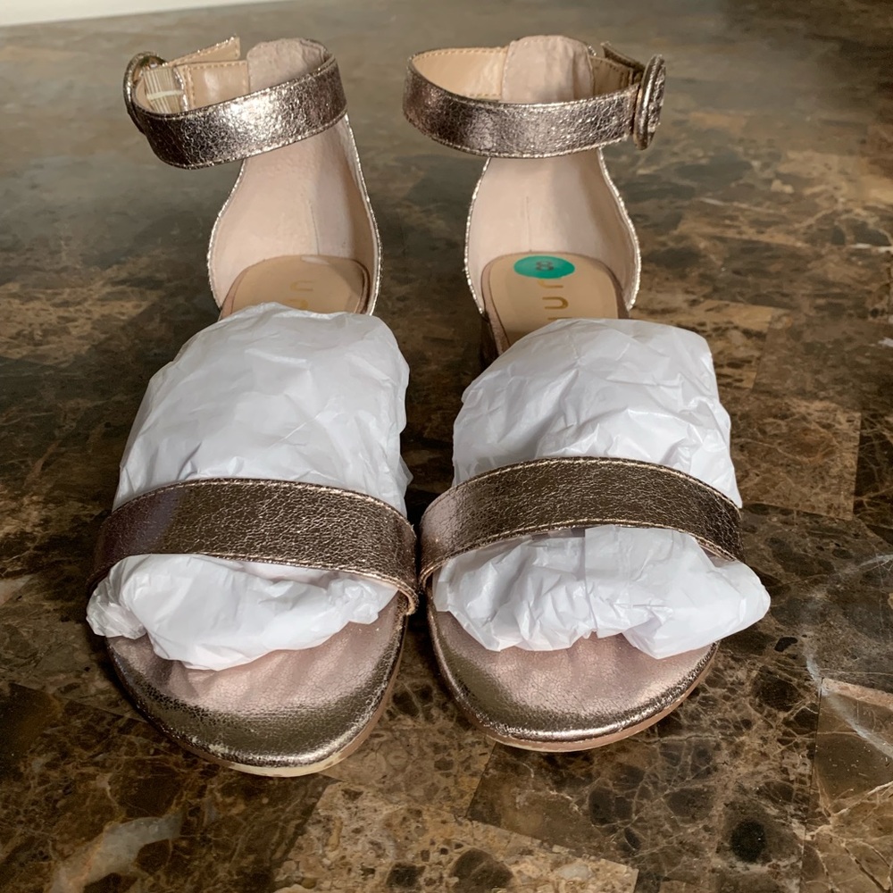 Crushed Metallic Rose Gold Sandle